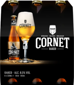 Cornet Oaked sixpack met flesjes van 33cl
